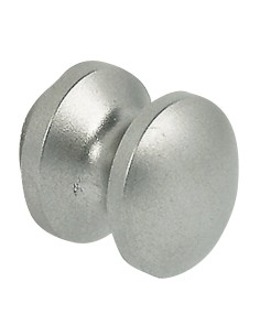 rosace + bouton nickelé mat épaisseur de porte 16 mm - Générique -