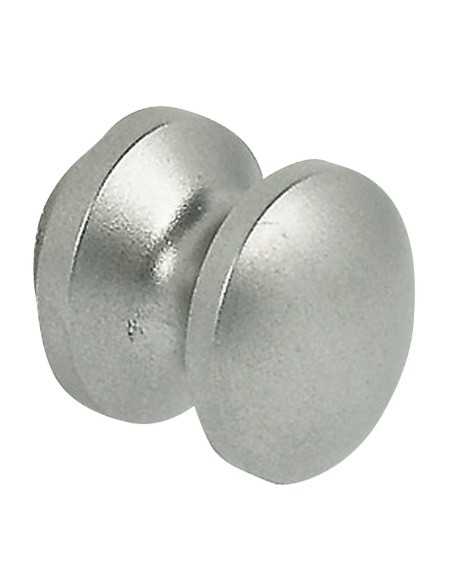 rosace + bouton nickelé mat épaisseur de porte 16 mm - Générique -