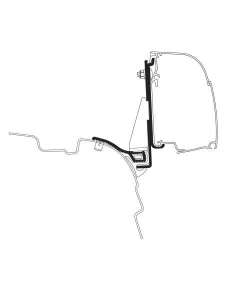 adaptateur omnistor 4200 vw t5/t6 minivan reimo multi rail lwb - thule - Thule - 5415182066389