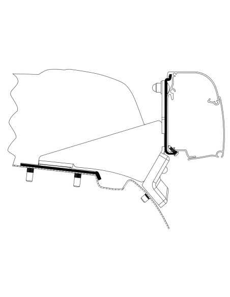 adaptateur omnistor 4200 mercedes benz vito/v-class toit relevable sans rail - thule - Thule - 5415182065122