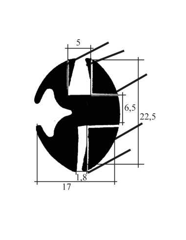 profil caoutchouc à clé - Générique -
