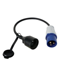 Cable adaptateur avec fiche male vers fiche cee - PEREL  - 5410329448882