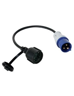 Cable adaptateur avec prise schuko vers fiche cee - PEREL  - 5410329448912