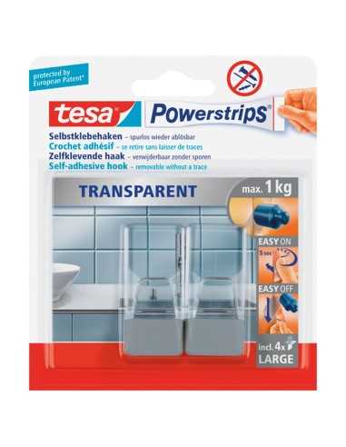 crochets powerstrips rectangulaires bi-matières - tesa - Tesa - 4042448228208