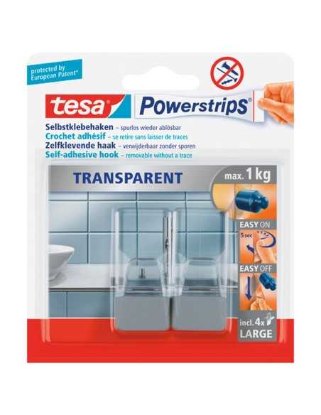 crochets powerstrips rectangulaires bi-matières - tesa - Tesa - 4042448228208
