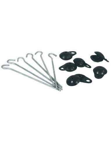 oeillets + piquets de fixation au sol - noir - arisol - Arisol - 3700628236870