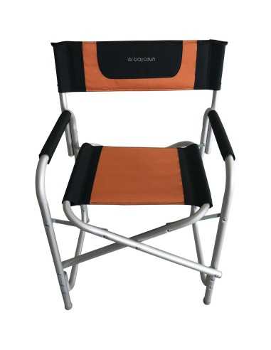 fauteuil director bayasun noir / orange - baya sun - Baya Sun - 3700628251491