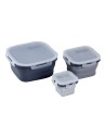 boîtes alimentaires repliables pack de 3 - isabella - Isabella - 5705886821354