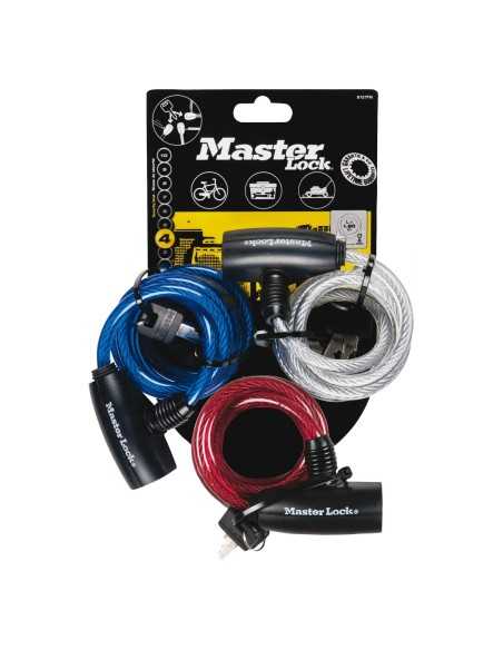 set 3 câbles antivols à clé - masterlock - Masterlock - 3520190924292