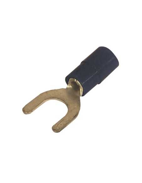 cosse à fourche 6 mm bleue (1,5 à 2,5 mm²) - Générique - 3660343531240
