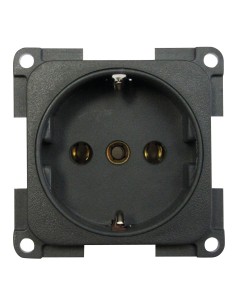 prise 220 volts allemande schuko gris foncé - Générique - 4056161069932