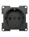 prise 220 volts allemande schuko gris foncé - Générique - 4056161069932