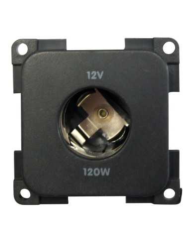 prise 12 volts diamètre 21 mm noir - Générique - 4056161053054