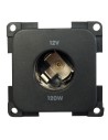 prise 12 volts diamètre 21 mm noir - Générique - 4056161053054