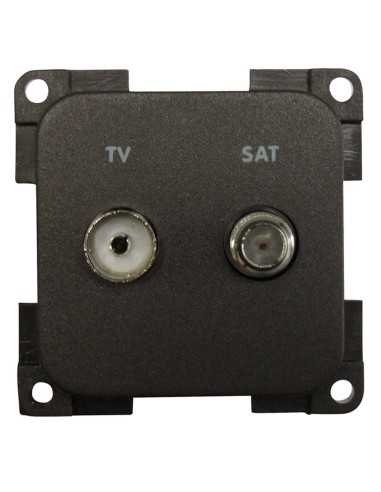 prise télévision + satellite marron - Générique - 4056161047107