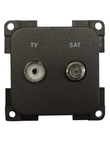 prise télévision + satellite marron - Générique - 4056161047107