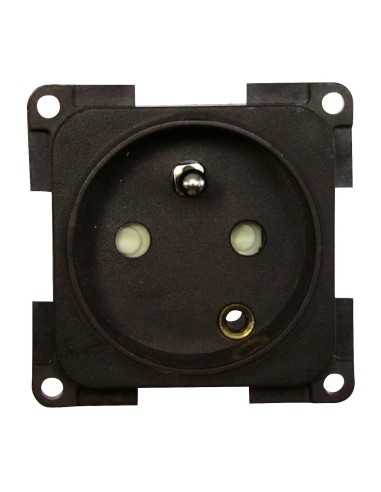 prise 220 volts française 2 fiches + terre gris foncé - Générique - 4056161070358