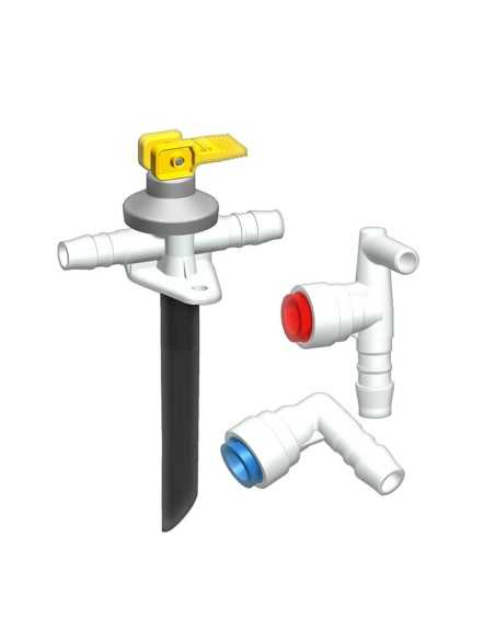 raccordement eau boiler soupape de vidange et raccords coudés pour tuyaux d'au diam. 10mm - truma - Truma - 4052816020198
