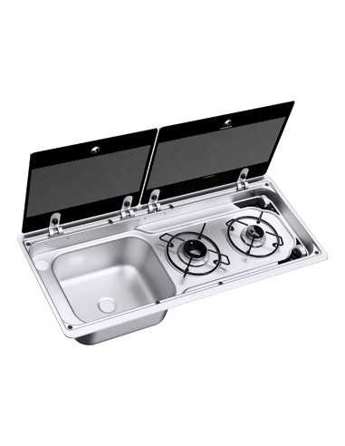 plan de cuisson compact 2 feux evier à gauche - dometic - Dometic - 4015704284973