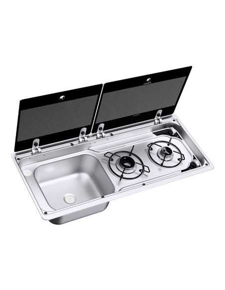plan de cuisson compact 2 feux evier à gauche - dometic - Dometic - 4015704284973