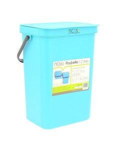 poubelle à suspendre 12 litres bleue - incasa - INCASA - 3700628229490