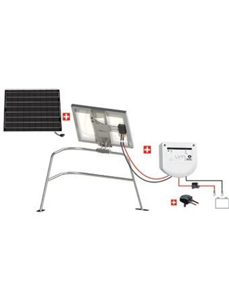 Kit Nautisme 50w - 12v  Panneau Monocristallin - Mppt  Support Balcon - KIT NAUTISME 50W  12V - U - UNITECK -