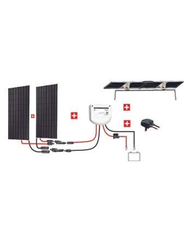 Kit Nautisme 2x100w - 12v Panneau Monocristallin - Mppt Support Portique Inclinable - UNITECK - UNITECK -