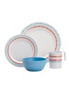 pack de vaisselle en mélamine just stripes 16 pièces - flamefield - Flamefield - 5023412321162