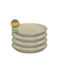 lot de 4 assiettes creuses club coloris beige - koziol - Koziol - 4002942550755