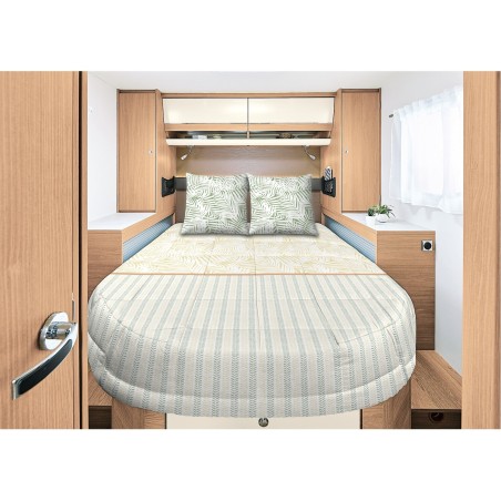 prêt à dormir ecolodge 160x200 cm lit central - incasa 396418