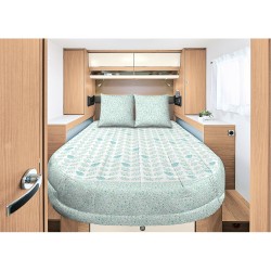 prêt à dormir simply green 160x200 cm lit central - incasa 396437