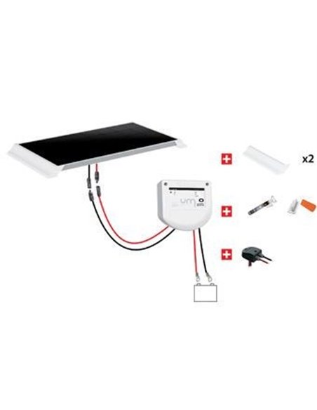 Kit Camping-Car 110w 12v  Panneau Back Contact - Régulateur Mppt - KIT CAMPING-CAR 110W  12V - UNI - UNITECK -