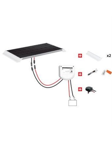 Kit Camping-Car 300w 12v  Panneau Monocristallin - Régulateur Mppt - KIT CAMPING-CAR 300W 12V - U - UNITECK -