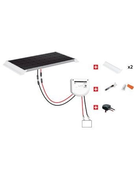 Kit Camping-Car 300w 12v  Panneau Monocristallin - Régulateur Mppt - KIT CAMPING-CAR 300W 12V - U - UNITECK -