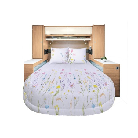 prêt à dormir all seasons lyocell et percale floralie 130 x 190 cm pan coupé gauche - incasa 396548