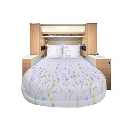 prêt à dormir all seasons lyocell et percale floralie 150 x 200 cm lit central - incasa 396550