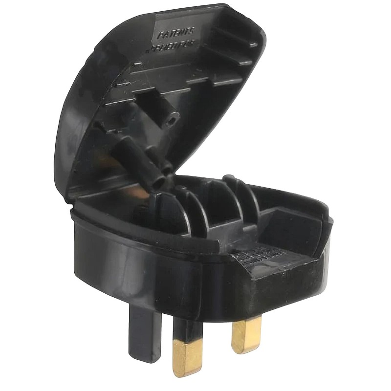 prise convertisseur euro 2 broches vers uk 3 broches, 5a, noire 389739