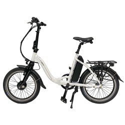 vélo à assistance électrique pliant folky blanc 11ah - vepli 400307