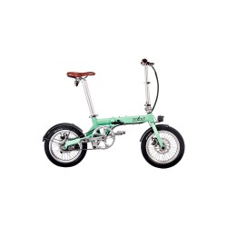 vélo à assistance électrique pliant city 4 speed 16 vert - eovolt 389723