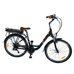 vélo électrique city road 26'' noir, 13ah - eza 396130