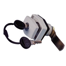 poignée claquante avec 2 clès blanche 396831