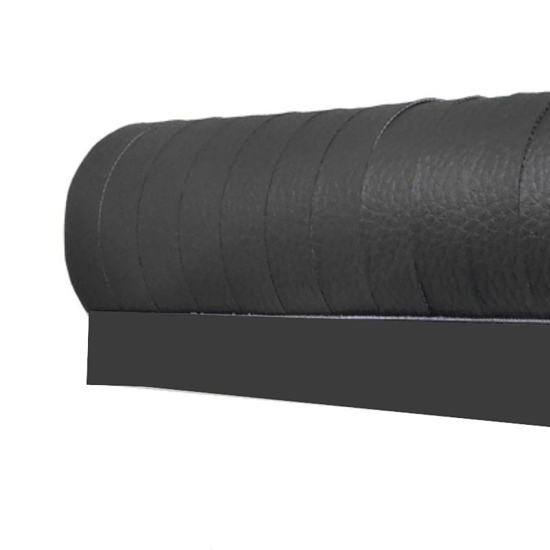 rideau de porte en similicuir 100 x 230 cm coloris gris - curtina4u 400452