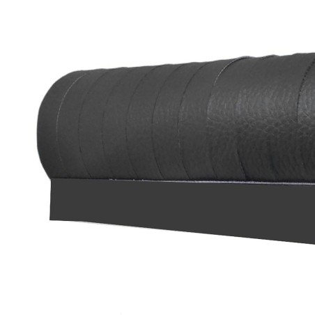 rideau de porte en similicuir 100 x 230 cm coloris gris - curtina4u 400452