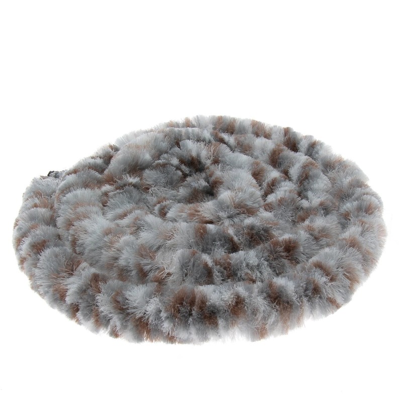 rideaux de porte chenille tricolore marron / blanc / gris 56 x 185 cm - incasa 396801