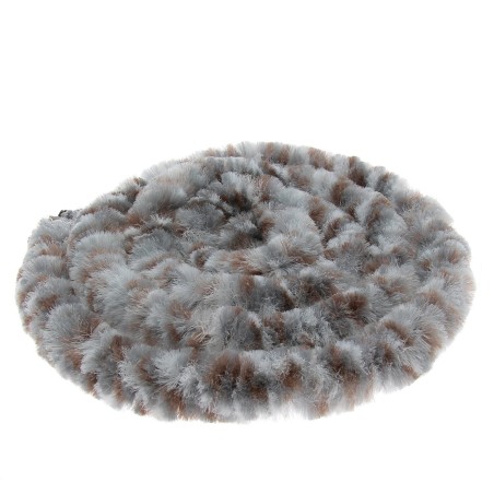 rideaux de porte chenille tricolore marron / blanc / gris 56 x 185 cm - incasa 396801