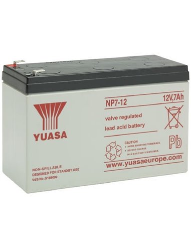 Yuasa - Batterie Plomb Yuasa 12v 7ah Np7-12 - YUAZA - 4052993342427
