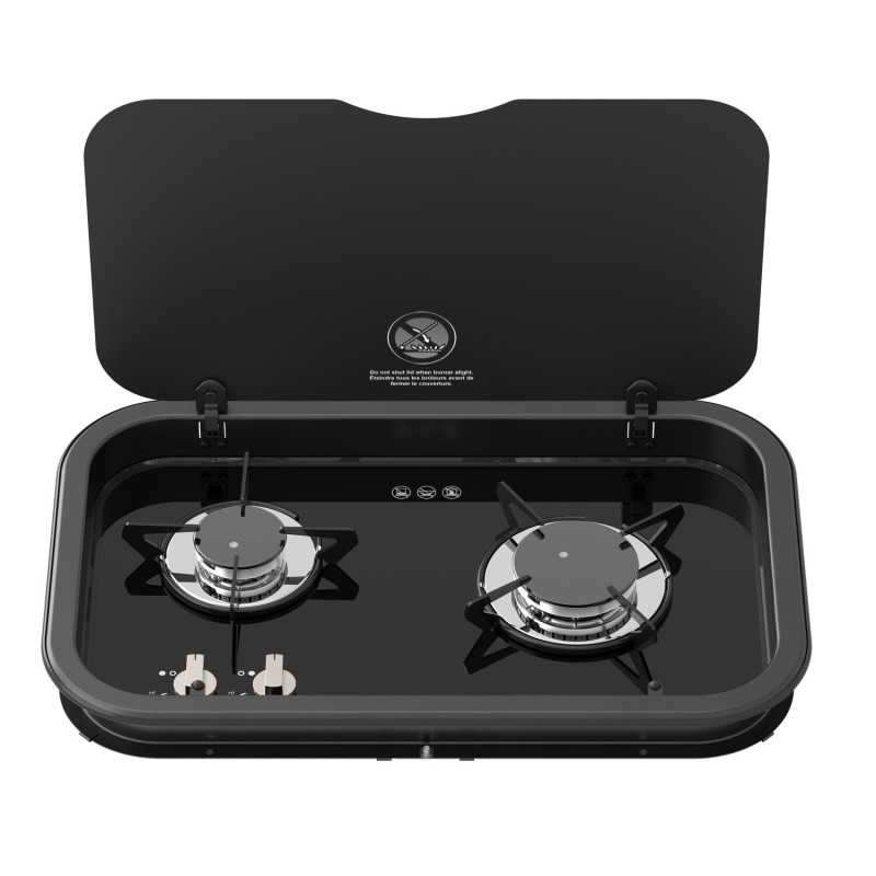 plaque de cuisson 2 feux gaz top line 165 version horizontale - thetford 389638