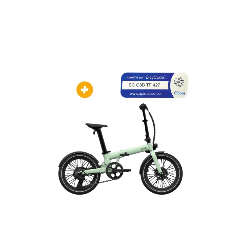 vert sauge vélo à assistance électrique pliant 20'' afternoon modèle 2023 v2 - eovolt 400024