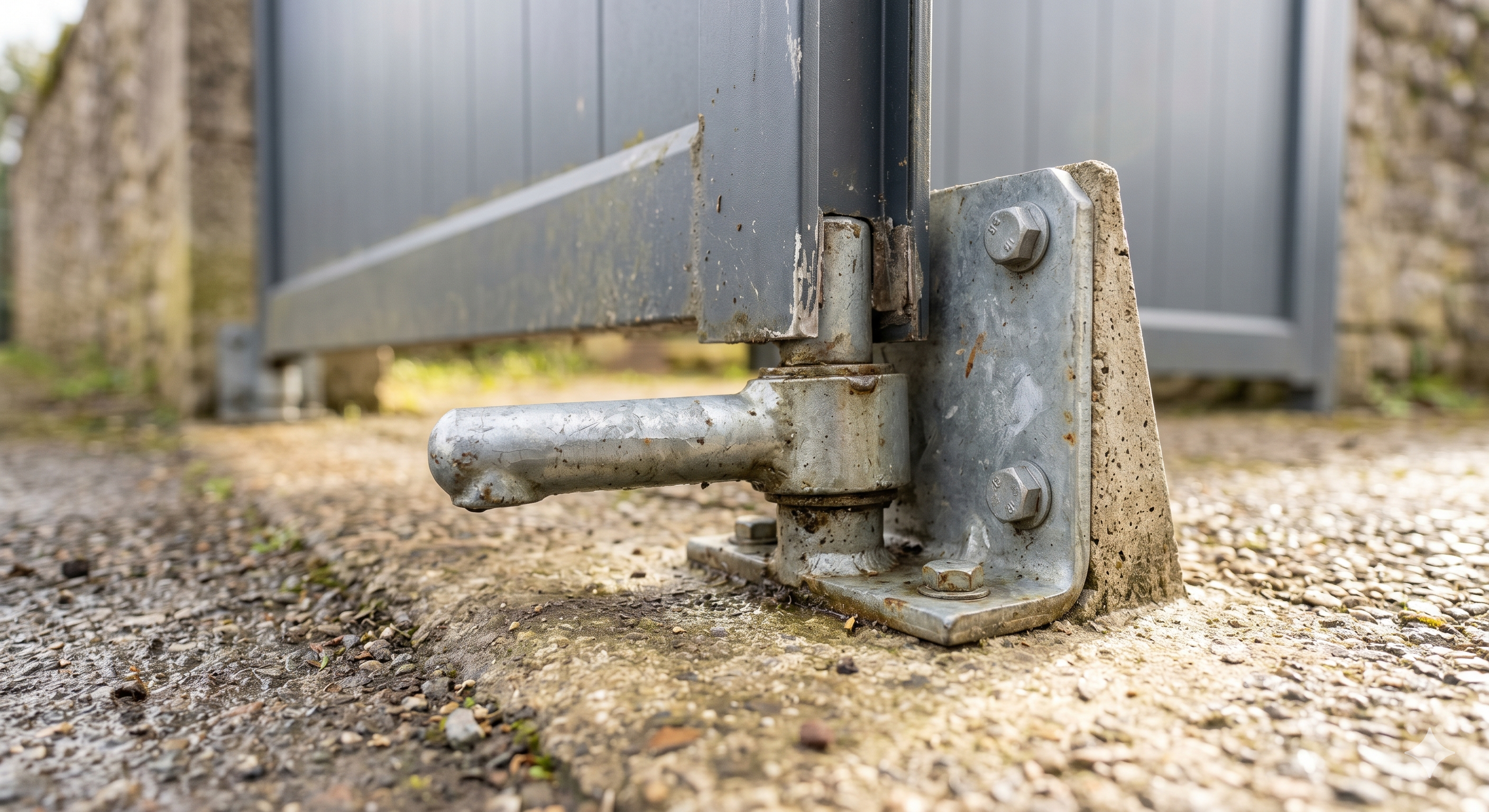 Pivot inférieur technique portail et crapaudine galvanisée usée